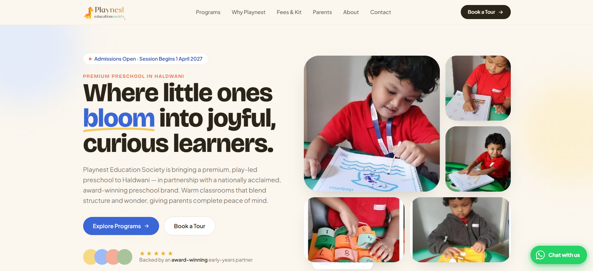Playnest — preschool site