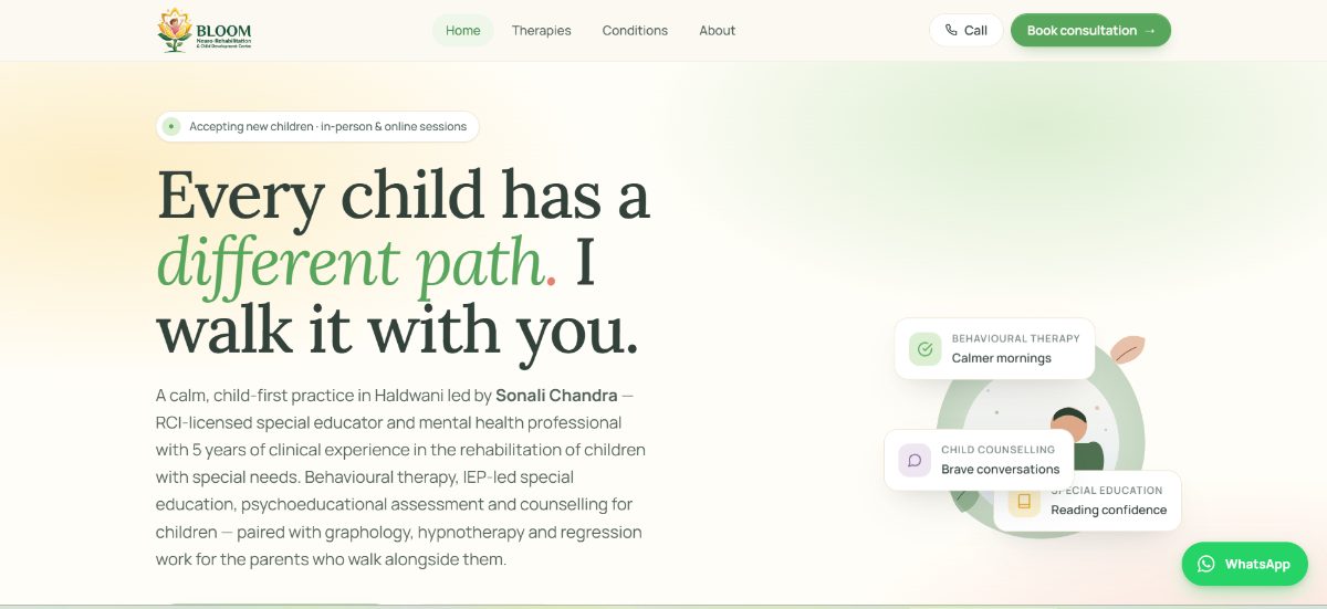 Bloom NeuroKids website